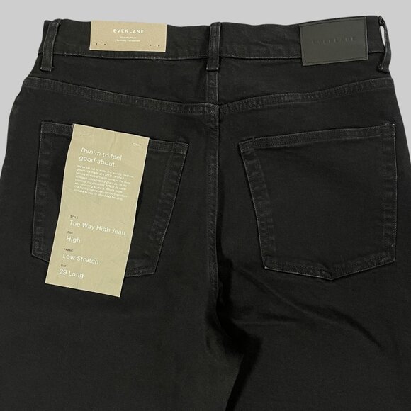 NWT Everlane The Way High Jean Womens 29 Long Coal Black - Picture 9 of 12